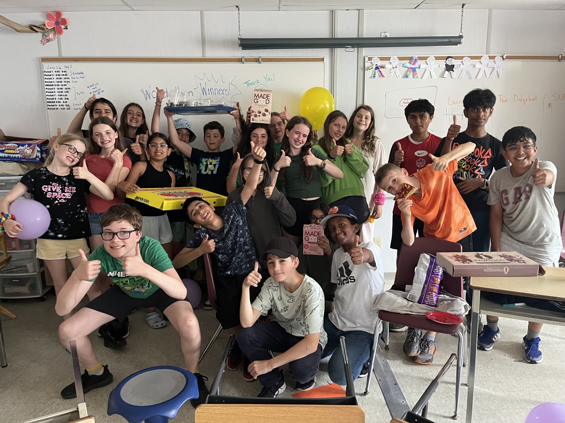 Pizza party winners @ 2025